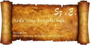 Szécsy Erzsébet névjegykártya